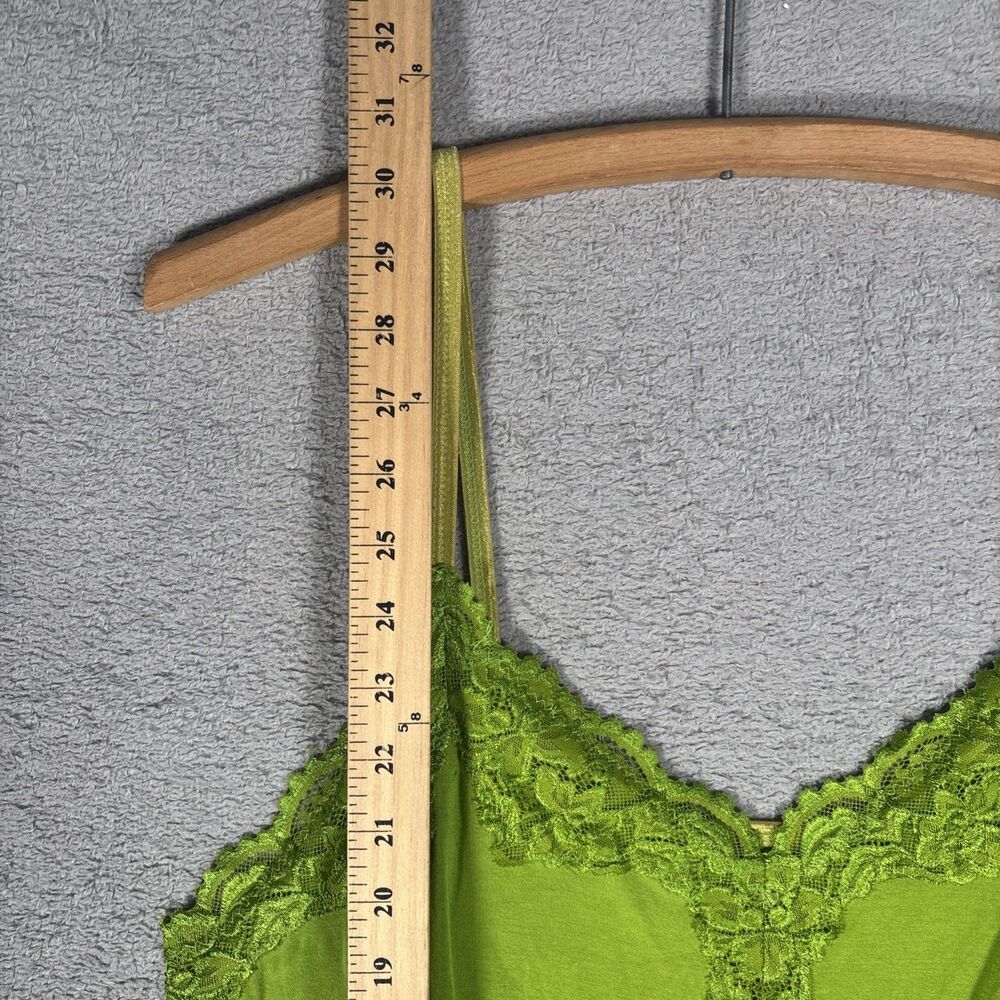Lane Bryant Babydoll Top Size 18/20 Moss Green Lace Detail Y2K Inspired Ditsy - Picture 7 of 11